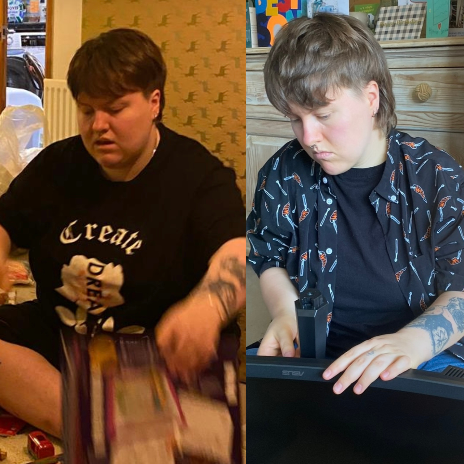 before and after weight loss photo